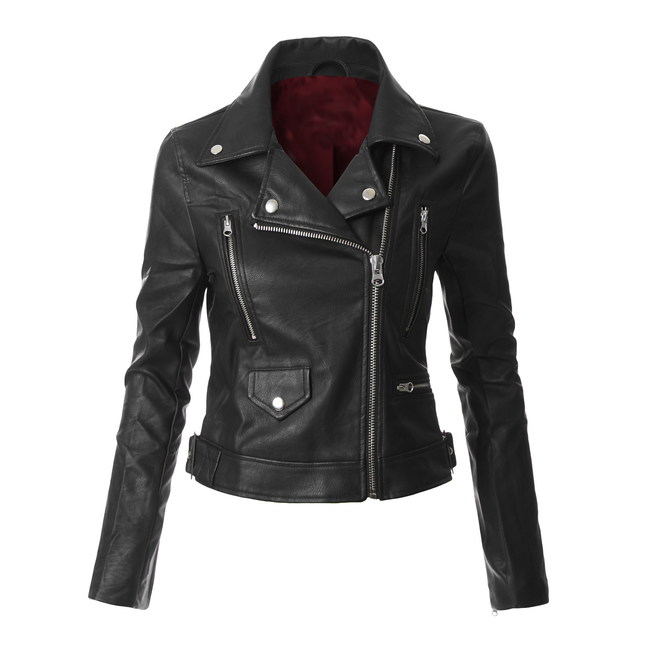 Through Love, All is Possible Womens Faux Leather Jacket