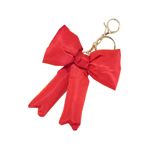 Puff Bow Bag Charm Keychain