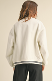 Oversized White Varsity Jacket