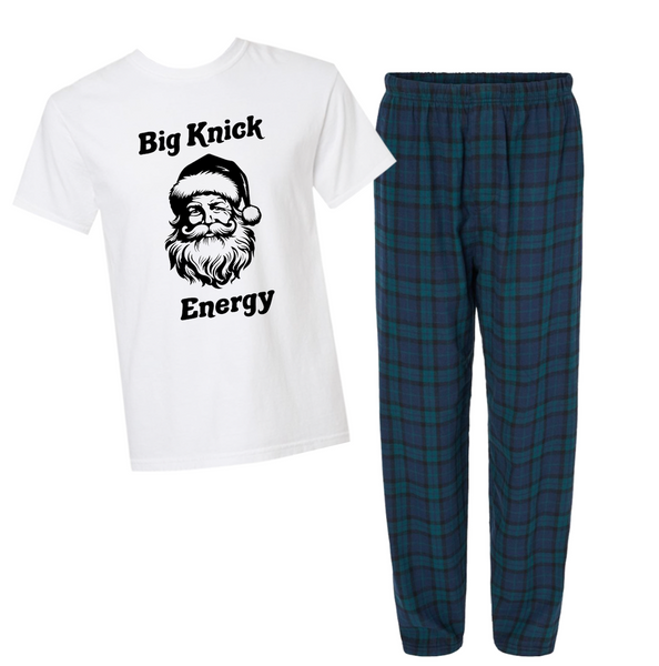 Big Knick Energy Mens Flannel Plaid Pajama Set