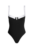 Tuxedo Two Tone One Piece Swimsuit