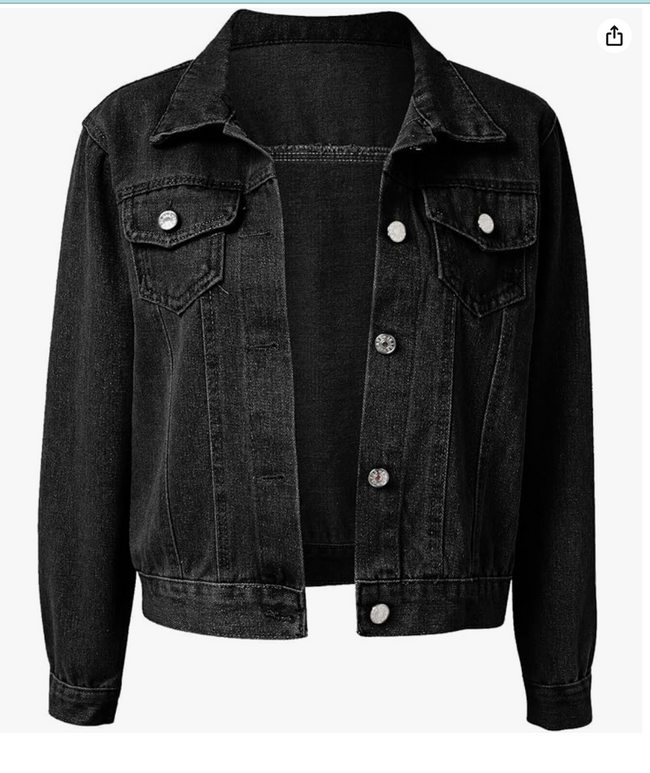 Through Love, All is Possible Black Denim Jacket