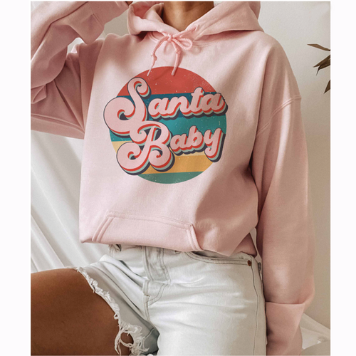 Santa Baby Graphic Hoodie Sweatshirt